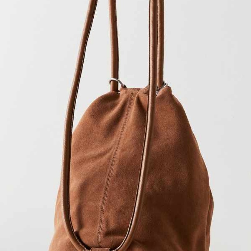 ‼️⚡️UO REAL SUEDE BROWN Bucket RING Backpack $79⚡️ - Picture 3 of 8